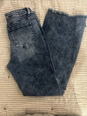 Women's Blue Washed High-Rise Jeans
